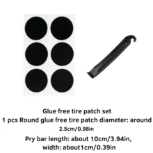 (8 Pcs) Bicycle Inner Tube Repair Kit, Including 6 Rubber Free Tire Repair Pieces And 2 Tire Pry Bar, Also Suitable For Motorcycles, BMX, And Inflatable Rubber. Bicycle Tire Repair Kit For Outdoor Use. - Multicolor - View 3