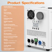 Máquina electrónica de chispas de 800 W con calentamiento por resistencia, máquina electrónica de chispas de llama fría con control DMX inteligente, máquina de efectos especiales para escenarios con control remoto inalámbrico, equipo de 3 canales para conciertos al aire libre, espectáculos musicales, presentaciones en vivo, bodas y fiestas. - Tipo de Enchufe B USA (110-127V) - Ver 6