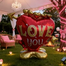 1个/套 大型铝箔丘比特之箭气球，美丽的爱情，情人节，婚礼装饰金属气球