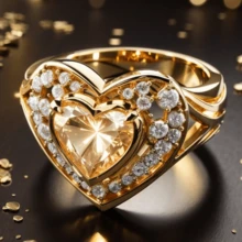 خاتم خطوبة مجموعة للمرأة مع خاتم خطوبة مرصع بزركونيا مكعبة بشكل قلب، مجوهرات زفاف من النحاس المطلي، هدية سنوية مثالية لها