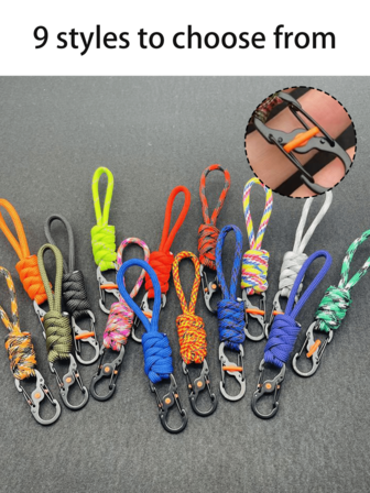 8-Shaped Keychain,Braided Rope Keychain,Outdoor Woven Umbrella Rope,Carabiner Knot Lanyard Keyring,Anti-Theft And Anti Loss, Long-Lasting Use,Attach Them To Purses, Backpacks, Car Accessories,Purse Hanging Ornaments, Tote Bag Charms, For Family, Loved Ones, Friends, Neighbors, Classmates,Christmas,New Year