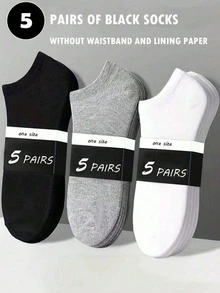 5 Pairs High Quality Solid Color Men's Socks, Suitable For Daily Life, Winter, And All Seasons