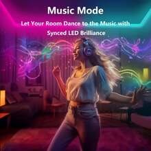 LQHZMYY RGB Music LED Smart Lamp, Party Neon Light That Flashes With Music, 4 Music Modes Suitable For Various Occasions, Party, Gathering, First Choice Atmosphere Light, Applicable For Multiple Scenarios - Colored Light - View 8