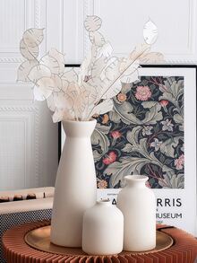 White Minimalist Vase - Elegant Home Decor And Wedding Tableware - Modern Vase Set - Romantic Gift Idea, Wabi-Sabi Style Vase - Nordic Minimalist Home Decoration, Perfect For Minimalism Enthusiasts And Interior Designers, Suitable For Living Room/Showroom, For Fresh Or Dried Flowers, Creative Housewarming Gift Or Home Aesthetic Gift, Home Art Decor, Decorative Vase ...