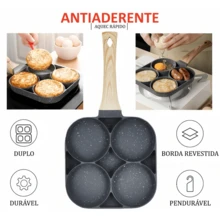 4-In-1 Non-Stick Frying Pan: Perfect Meat, Eggs, Hamburgers, And Sandwiches All In One Pan! - màu đen - Xem 4