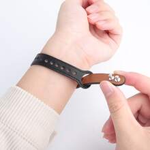 1pc Fashion Slim PU Leather Strap Compatible With Huawei Watch Band 10/9/8 Women/Men Correas,Thin Simple Bracelet Soft Adjustable Wristband Compatible With Huawei Band 10 9 NFC/8 NFC Smartwatch Accessories - With Hua Wei Band 10/9/8 - View 4