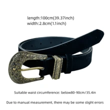 This Simple Women's Suede Belt For Autumn And Winter Is Durable, Stylish, And Versatile, Featuring A Vintage Metal Buckle. It Pairs Well With Jeans, Dresses, And Casual Trousers, Making It An Ideal Choice For Everyday Wear.