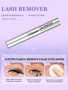 睫毛胶水卸除液，适用于簇状假睫毛，5毫升装，适用于睫毛嫁接，DIY睫毛嫁接卸胶剂，轻松卸除睫毛粘合剂和密封剂（卸胶剂，5毫升），家用睫毛粘合剂卸除剂，方便自行卸除。