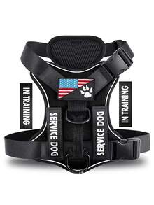 Tactical Pet Protection Harness, 5-Point Safety System, Shock Absorption & Night Vision, Universal Size Dog Vest - Multicolor - View 14