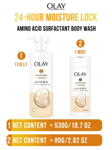 Olay 24-HOUR MOISTURE LOCK Amino Acid Surfactant Body Wash (Coconut Scent) 80/530g, Improves Back Roughness/Redness/Bumps, 24-Hour Hydration Non-Drying, Adds 4X Hyaluronic Acid Sodium/10 Million Skincare Factors/Coconut Extract, Dense Foam Easy Rinse, Gentle Amino Surfactant For Daily Soft, Even-Toned Skin, Essential Item For Daily Bath Use & Skin Caring - Olay Moisturizing Shower Gel With Night Fragrance - View 4