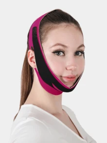 1pc Women V-Shaped Face Lifting Bandage, Reusable Sleeping Face Slimming Strap