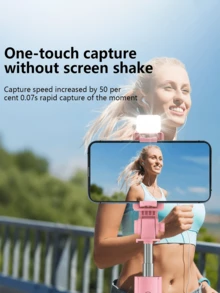 67英寸/170厘米可伸缩铝合金自拍杆,带补光灯和蓝牙遥控器,兼容/安卓智能手机 - 适合旅行、Vlog、直播、户外摄影,便携式伸缩自拍杆支架,是Vlogger和旅行者的理想之选 - 随时随地拍摄网红级美照!畅销产品! - 彩色 - 查看 10