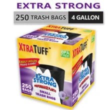 250 Bags 4 Gallon Disposable Large Garbage Puncture Tear Resistant Trash Bags, 33 Gallon Capacity, Large Multipurpose Cleaning Supplies For Industrial, Garden, Home, And Commercial Use - Durable - 黑色 - 查看 4