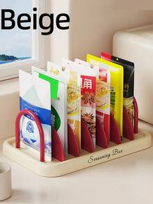 1pc Spice Rack Organizer, Removable Kitchen Countertop Condiment Holder With Compartments For Spices, Jars, Bowls And Dishes - Multicolor - View 5