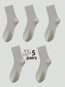 5 Pairs Thick Striped Mid-Calf Leg Warmers, Comfortable Casual Leg Warmers For Men And Women, Suitable For Leisure, Home, Outdoor Sports, Soft And Thick Winter Leg Warmers For Daily Life, Warm Christmas Gift For Dad, Unisex, Suitable For Cold Weather, Long Leg Warmers, Thick Winter Leg Warmers, Suitable For All Year Round Use [5/10/15/20/30/40/50/100 Pairs] [The Picture Is Beautified, And There May Be Some Differences Between The Actual Product And The Picture, Which Is A Normal Phenomenon]