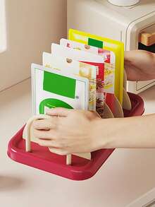 1pc Spice Rack Organizer, Removable Kitchen Countertop Condiment Holder With Compartments For Spices, Jars, Bowls And Dishes - Multicolor - View 2