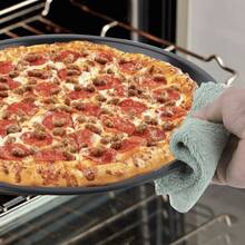 1 Pieza/3 Piezas/5 Piezas Molde para Pizza de Acero al Carbono Negro Bandeja para Hornear Pizza, Charola para pizza Antiadherente, Perfecto para Pizza, Pastel, Pan, Asado, Bandeja de Horneado Redonda, Sartén antiadherente, Fácil de Limpiar, uso diario, hogar, fiesta temática, fiesta, restaurante, hotel, cocina - Gris Oscuro - Ver 6