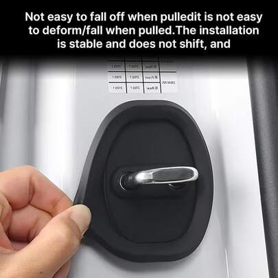 4件装通用型汽车门锁保护套，防锈减震垫，适用于轿车和SUV，汽车侧门保护套，车辆锁套，减震垫，紧密贴合设计