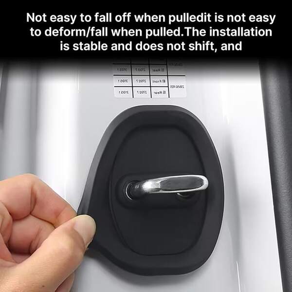 4件装通用型汽车门锁保护套，防锈减震垫，适用于轿车和SUV，汽车侧门保护套，车辆锁套，减震垫，紧密贴合设计