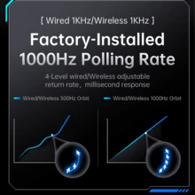 Attack Shark V6 无线游戏鼠标，3 种模式，博通 BK52820 芯片，PixArt PAW3311 传感器，25K DPI 精准度，65g 超轻设计，附赠 RGB 磁吸充电底座 - 玫紅色 - 查看 5