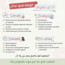 Copa Menstrual Lila Angelcup Silicón Médico Reutilizable Talla Chica o Grande Ecológica y Cómoda - lila - Ver 6