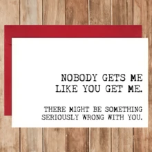 1pc Humorous Greeting Card - "Nobody Gets Me Like You Get Me" - Versatile Paper Card For Him, Her, Any Occasion - Ideal For Valentine's, Birthday, Thank You - Christmas, Father's, Mother'S Day Card - one-size - View 8