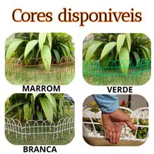 Kit 3 Cerca Plastica Romana De Jardim Canteiro Cercado Jardineiro - Branco - Visão 3
