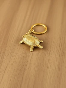 招财小金龟钥匙扣，合金吊坠挂件，创意个性化汽车钥匙链，幸运小金龟饰品 - 彩色 - 查看 2