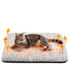 Cama autocalentable para gatos, colchoneta de cama para perros súper suave y cálida, almohadilla autocalentable lavable y antideslizante para mascotas, adecuada para uso en interiores y exteriores, apta para gatos y perros medianos y pequeños
