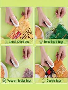 迷你零食袋封口机，二合一可充电热封机和切割刀，可重新密封塑料袋以保持食物新鲜，小型封口机带刀片，热真空封口机，USB充电式封口机，食品储存封口机