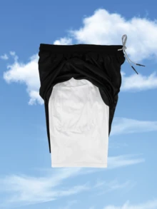 Anime Short Performance Mains Print Performance Shorts Summer Double Layer Beach Cartoon Pants Fitness Training Pant Sports Men's 2 In 1 Compression And Active Drawstring Shorts For Outdoor - 白色 - 查看 3