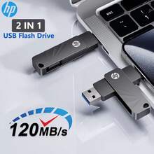Ổ đĩa USB 3.2 HP Type-C 64GB, USB Stick 128GB, ổ đĩa flash OTG 256GB, ổ đĩa U cho điện thoại thông minh, máy tính - Màu xám đen - Xem 2
