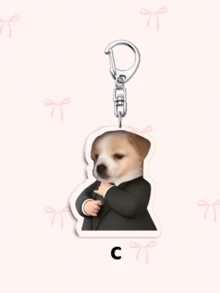1个亚克力可爱吉娃娃脸钥匙扣：拳师犬钥匙扣/领结腊肠犬钥匙扣/趣味吉娃娃表情，可用作包包配饰、新奇礼物和粉丝礼物。适合送给男朋友、女朋友、家人、老师，也可作为派对礼物和狗狗主题手机装饰。 - 彩色 - 查看 13