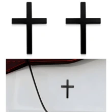 2.5" X 1.8" Metal Jesus Christ Cross Emblem Sticker, 3D Alloy Cross Decal Sticker For Car Body Rear, Self-Adhesive Anti-Scratch Cross Logo Sticker - one-size - View 19