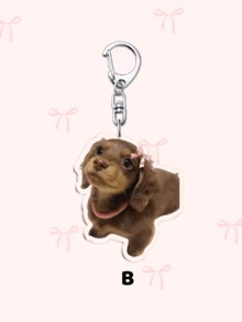 1个亚克力可爱吉娃娃脸钥匙扣：拳师犬钥匙扣/领结腊肠犬钥匙扣/趣味吉娃娃表情，可用作包包配饰、新奇礼物和粉丝礼物。适合送给男朋友、女朋友、家人、老师，也可作为派对礼物和狗狗主题手机装饰。 - 彩色 - 查看 19