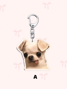 1个亚克力可爱吉娃娃脸钥匙扣：拳师犬钥匙扣/领结腊肠犬钥匙扣/趣味吉娃娃表情，可用作包包配饰、新奇礼物和粉丝礼物。适合送给男朋友、女朋友、家人、老师，也可作为派对礼物和狗狗主题手机装饰。 - 彩色 - 查看 15