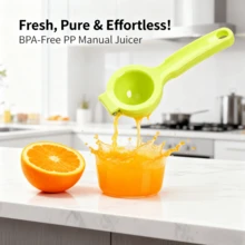 1pc Eating Handheld Lime Squeezer, Manual Citrus Juicer For Cooking Baking & Cocktail Making, 22*7.5cm/8.66*2.95., Green,Christmas Present - Green - View 5