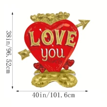 1个/套 大型铝箔丘比特之箭气球，美丽的爱情，情人节，婚礼装饰金属气球