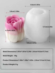 3D Tulip Candle Mold - Open And Realistic Flower Candle Making Mold, Non Stick Silicone Candle, Soap, Resin, Clay, Gypsum Crafts, Reusable And Easy To Demould - Very Suitable
