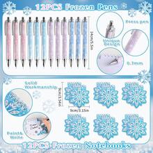 146count Frozen Party Favors, Snowflake Birthday Party Favors With Notebooks Pens Stampers Stickers, School Stationery Set Birthday Supplies, Goodie Bag Stuffers Classroom Gift Reward Prize For Kids - 彩色 - 查看 4