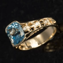 خاتم خطوبة أنيق من النحاس مع زركونيا مكعبة اصطناعية، قطع أميرة 4 مخالب، خاتم وعد فاخر ولامع، مناسب لهدايا الزفاف والذكرى السنوية وعيد الميلاد وعيد الحب - مجوهرات مناسبة لجميع المناسبات، للمرأة