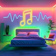 LQHZMYY RGB Music LED Smart Lamp, Party Neon Light That Flashes With Music, 4 Music Modes Suitable For Various Occasions, Party, Gathering, First Choice Atmosphere Light, Applicable For Multiple Scenarios - Colored Light - View 7