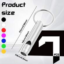 (7 peças) Apito de emergência em alumínio com chaveiro, apitos de leves e resistentes para camping, caminhadas, caça, esportes ao ar livre e situações de emergência, 7 cores - Multicolorido - Ver 4