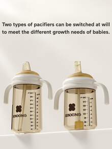 Baby Sippy Cup With Straw, Anti-Choke Spout Cup For Infants - White - View 7