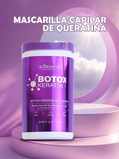 Mascarilla capilar de queratina, 33.82 onzas líquidas, tratamiento de reparación de daños para cabello seco y encrespado elección de profesionales