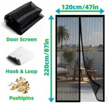 Magnetic Screen Door - Seamless Self-Sealing Design, Strong Insect Proof, Child & Pet Friendly, Easy Hands-Free Entry And Exit