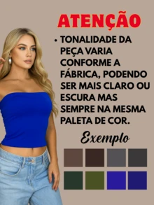 2 Cropped Tube Top For Women, Strapless And Without Padding, Basic, Double Layer Of Spandex, Slim Fit Shaping Top, Strapless - 寶石紅/海軍藍 - 查看 4