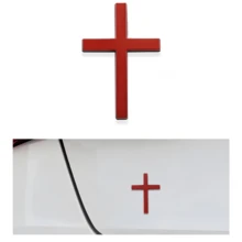 2.5" X 1.8" Metal Jesus Christ Cross Emblem Sticker, 3D Alloy Cross Decal Sticker For Car Body Rear, Self-Adhesive Anti-Scratch Cross Logo Sticker - one-size - View 13