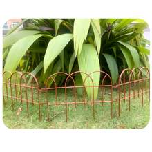 Kit Of 3 Roman-Style Plastic Garden Fences For Flowerbeds And Gardeners - Rust Brown - View 11