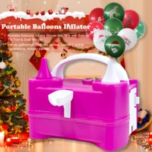 AOYI 1pc Portable Electric Balloon Pump - Double Nozzle Blower, Easy To Use Fast Inflatotion For Birthday,Wedding, Sports Balls,Halloween, Christmas, New Year Party Decor - EU C Type Plug(220-240V) - View 1